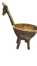 Anthropologie Gia Giraffe Gilded Brass Copper Planter Succulent House Pl... - $737.21 MXN
