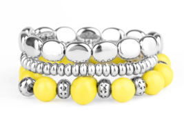 Paparazzi Prismatic Pop Yellow Bracelet - New - $4.50