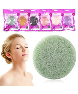 Natural Round Shape Konjac Sponge Face Cleaning Sponge Makeup Remover - $169.87 MXN