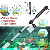 Electric Aquarium Fish Tank Siphon Pump Vacuum Gravel Water Filter Clean... - £18.73 GBP