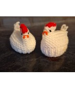 VTG Crocheted Easter Chicken/Hen Egg Covers Lot Of 2 White (Eggs Not Inc... - £7.81 GBP