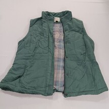 Sonoma Life + Style Girls/Women's Green Full Zip Snap Button Vest Pockets Size L image 10
