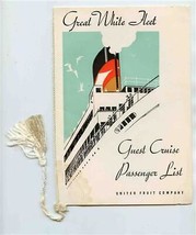 Great White Fleet 1950 New Orleans T E S Quirigua Guest Cruise Passenger List  - £21.84 GBP