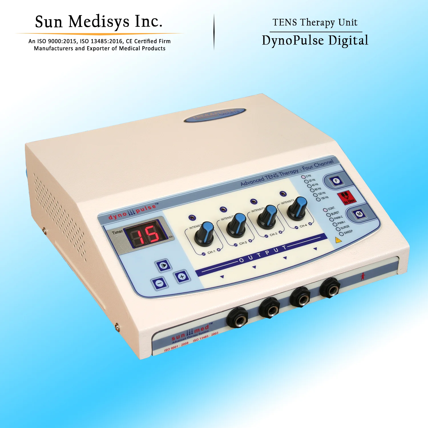 Advanced Four Channel TENS Therapy Unit: Dyno Pulse - $3,539.63 MXN