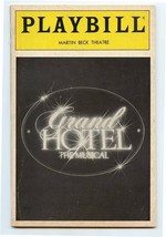 Grand Hotel The Musical Playbill Martin Beck Theatre 1990 - £9.55 GBP