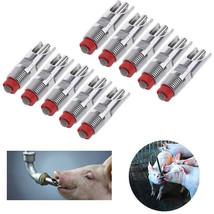 5/10pcs Pig Watering Drinker Stainless Steel Automatic Nipple Drinking for Farm  - £15.13 GBP+