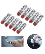 5/10pcs Pig Watering Drinker Stainless Steel Automatic Nipple Drinking f... - £15.09 GBP+