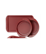 Faberware 3-Piece Non-Stick Bakeware Set Cranberry Red 10&quot;x15&quot; Cookie Ca... - €28,41 EUR