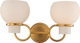 Wall Sconce KALCO ASCHER Transitional Double Ring 2-Light Winter Brass Frosted - £481.69 GBP