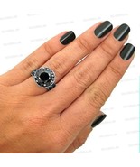 3.50CT Round Cut Simulated Diamond Gold Plated 925 Silver Trio Ring Set - $203.73 CAD