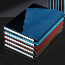 A5 Faux Leather Cover Journals 0ffice Notebook Lined Paper Diary Planner 200P - £18.37 GBP