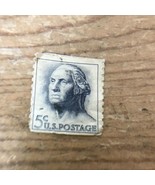 Pair Vintage 1962 Antique 5 Cent George Washington US Postage Stamps - £19.86 GBP