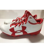 NEW Under Armour Cleats Men&#39;s Football U.S. Size 15 M White Red - £22.42 GBP