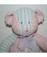Russ Baby Twiddles Teddy Bear Rattle 10" Soft Pink Blue Chenille Plush 1... - $12.78