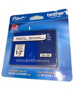 Brother TZE231 Black Print on White Laminated Tape for P-touch Label Maker - €15,48 EUR