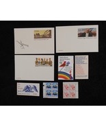 Mixed U.S. stamps, postcards and plate blocks ( face value $13.26 ) - £12.39 GBP