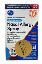 KROGER ORIGINAL Nasal Allergy Spray, 0.57 oz Twin bottle Exp 07/2024 - $14.84