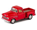 Kinsmart Red 1955 Chevy Stepside Pick-Up Die Cast Collectible Toy Truck - £14.26 GBP
