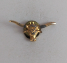 Vintage Longhorn Steer Gold Tone Lapel Hat Pin - $8.84 CAD