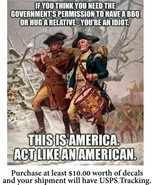 This is America Act Like an American Window Sticker 6&quot; x 5&quot; Sticker USA - $5.93