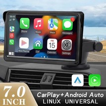 Hippcron Carplay Android Auto Car Radio Multimedia Video Player 7inch Portable T - £56.16 GBP