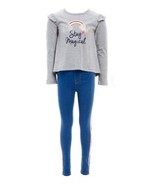 $34 Freestyle Revolution &#39;Stay Magical&#39; Ruffle Top &amp; Blue Stripe Jegging... - $23.75