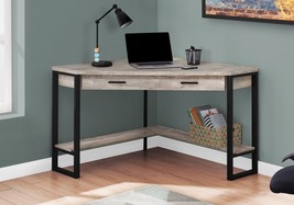 Monarch Specialties I 7506 42 in. Taupe Reclaimed Wood Corner Computer Desk - £341.88 GBP