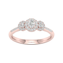 Authenticity Guarantee 
10K Rose Gold 1/2ct TDW Diamond Three Stone Ring - £527.56 GBP