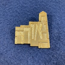 M Katz Jerusalem Goldtone Pin Pendant Hebrew Judaica 2001-02 - $27.93