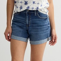 Women&#39;s Sonoma Goods For Life® Curvy Mid-Rise Roll Cuff Jean Shorts, Siz... - $19.99