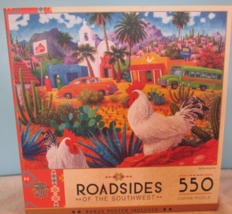 550 Pc Jigsaw Puzzle -COLORFUL ROADSIDES OF THE SOUTHWEST CHICKENS - $18.00