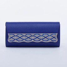 Elegant Blue  Evening Bag  Shiny  Handbag Fashion Party Clutch Bag For Girl Brid - £73.82 GBP