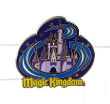 WDW Booster Theme Parks Swirl Logos Magic Kingdom Castle Disney Pin 64069 - $8.90