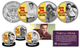 ELVIS PRESLEY Love Me Tender JFK Half Dollar 3-Coin Set OFFICIALLY LICEN... - £14.90 GBP