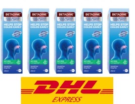 5 Bottles X 20ml BETADINE Adult Cold Defence Nasal Spray Adult EXP 5/2024 DHL - £55.94 GBP
