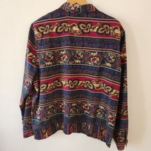 Alfred Dunner Top Womens 18 Paisley Floral Vtg Pullover Bomber Blouse 80s Shirt  - £19.65 GBP