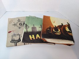 Halloween Pillow Covers Set of 3 Throw Couch Pillow Covers Pumpkin Scarecrow 17&quot; - £10.95 GBP