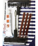 6Pc Tubeless Tire Plug Cars Truck Van SUV Repair Kit Rasp Plug Cement Tool - $13.01 CAD