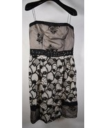 Alessandro Dell&#39;Acqua Dress Black Ivory Lace Strapless Above Knee 42 Womens - $271.65 CAD