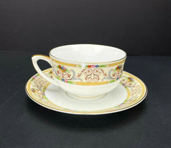 Antique Pirkenhammer Czechoslovakia China Porcelain Floral Tea Cup Saucer Set - £11.11 GBP