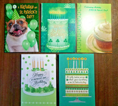 St. Patrick&#39;s Day BIRTHDAY  Greeting Cards HALLMARK Lucky clover friend family - £1.58 GBP