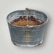 Metal Galvanized Aged Oval Bucket Swing Handle - £75.29 GBP