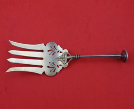 Art Silver c. 1860-1883 Sterling Silver Fish Serving Fork Wire Style w/Leaves 8&quot; - £307.83 GBP