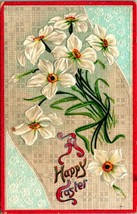 A Happy Easter Star of Bethlehem Flowers Embossed 1911  DB Postcard E4 - £7.74 GBP