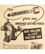 1947 New Holland Mandrel Tractor Saw Advertisement Farming Agriculture D... - $371.04 MXN