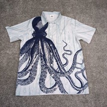 Catch The Waves Shirt Mens Medium Octopus Giant Squid Kraken Summer Camp - £20.09 GBP