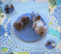 My Furry Friend and I Fondant cupcake or cake toppers. Birthday, shower,... - £11.95 GBP