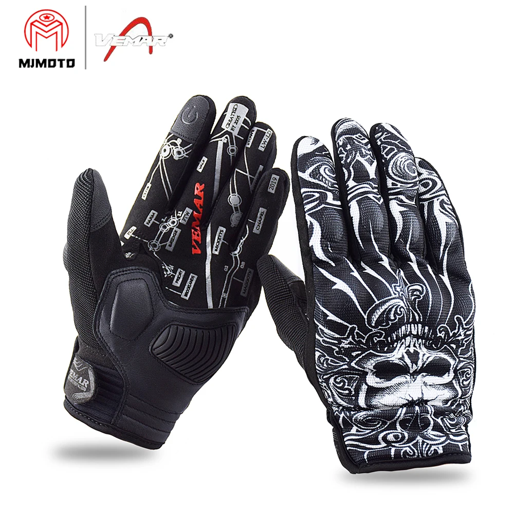 Vemar Summer Motorcycle Gloves Men Skull Mesh Moto Gloves Motorcyclist T... - £25.35 GBP+
