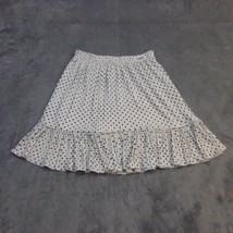Zara Skirt Womens Small White Black Lightweight Casual Tiered Ruffle Polka Dot - £17.89 GBP