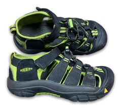 Keen Newport Waterproof Hiking Water Sandals Black/ Green Kids Size 13 - $22.72